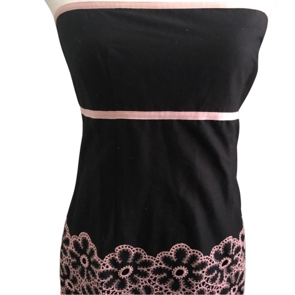 Anthropologie Cynthia Steefe Baby Doll Strapless Dress Brown Pink SZ Medium EUC - Picture 3 of 6